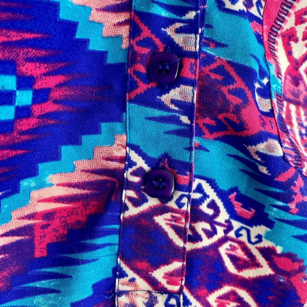 LIVE 4 TRUTH VIBRANT BOHO BUTTON FRONT BLOUSE - Picture 5 of 9